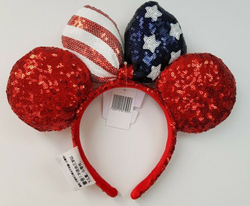 Disney Americana Stars & Stripes Sequin Minnie Mouse Ears