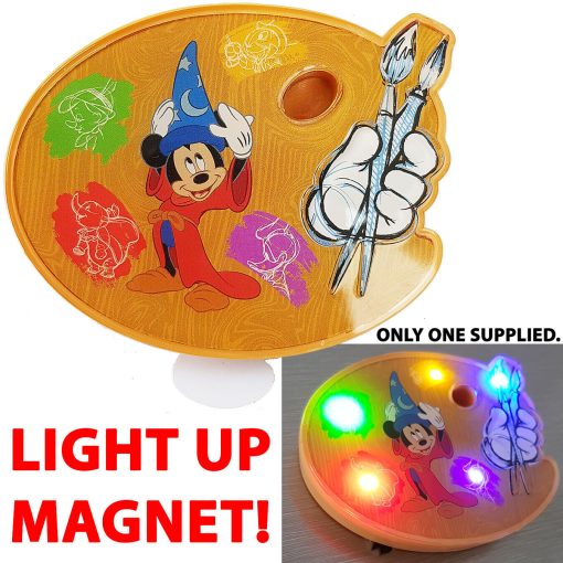Disney-Parks-Ink-Paint-Palette-Mickey-Mouse-Fantasia-Light-Up-Fridge-Magnet-3537 Disney Parks Ink & Paint Palette Mickey Mouse Fantasia Light Up Fridge Magnet