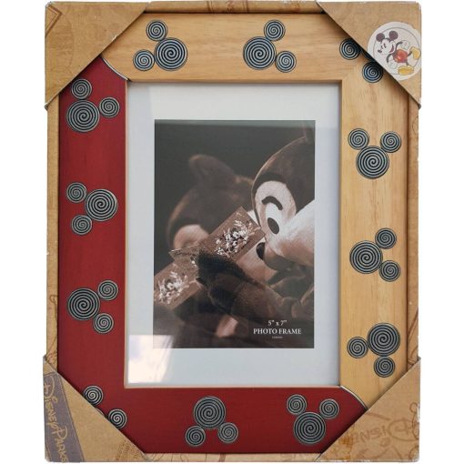 Disney-Parks-Mickey-Mouse-Two-Tone-Wood-Wooden-Metal-Photo-Frame-6554 Disney Parks Mickey Mouse Two Tone Wood Wooden Metal Photo Frame
