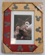 Disney-Parks-Mickey-Mouse-Two-Tone-Wood-Wooden-Metal-Photo-Frame-7829 Disney Parks Mickey Mouse Two Tone Wood Wooden Metal Photo Frame