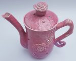 Disney Parks Sleeping Beauty Maleficent Jewelled Rose Pink Ceramic Teapot