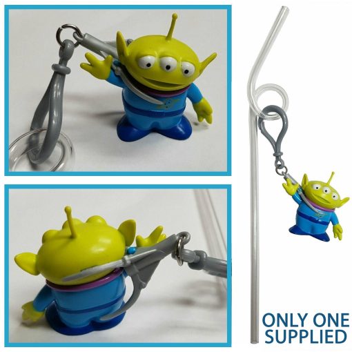 Disney-Parks-Toy-Story-Alien-Plastic-Straw-Keyring-3777 Disney Parks Toy Story Alien Plastic Straw/ Keyring