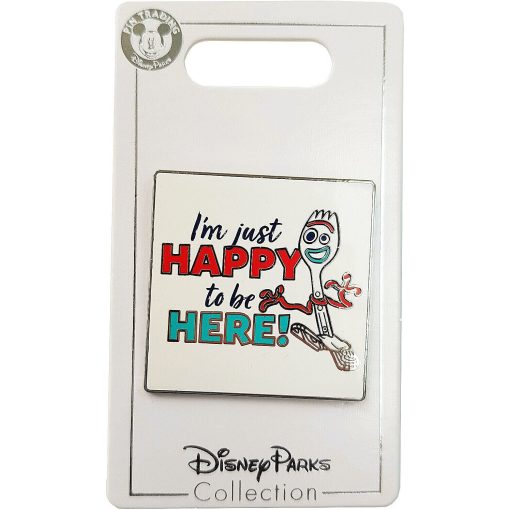 Disney-Parks-Toy-Story-Forky-Just-Happy-To-Be-Here-Pin-Trading-Badge-1532 Disney Parks Toy Story Forky Just Happy To Be Here Pin Trading Badge