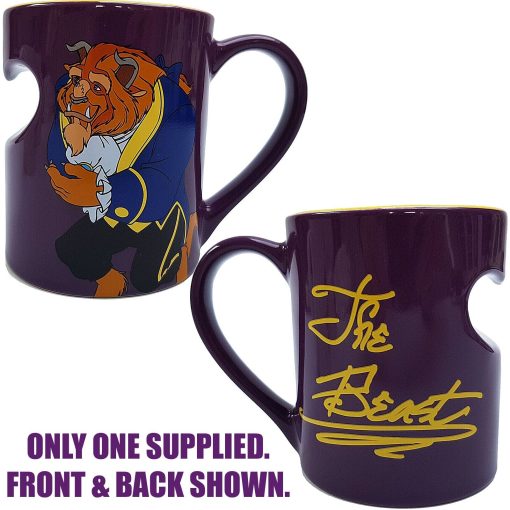 Disney-Store-Beauty-The-Beast-Heart-Cut-Out-Mug-5451 Disney Store Beauty & The Beast Heart Cut Out Mug