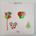 Disney Store Holiday Christmas Set Of 4 Mini Pin Trading Badges