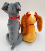 Disney Store Lady & The Tramp Eating Spaghetti Plush Soft Cuddly Toy Set