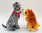 Disney Store Lady & The Tramp Eating Spaghetti Plush Soft Cuddly Toy Set