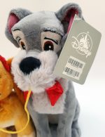 Disney Store Lady & The Tramp Eating Spaghetti Plush Soft Cuddly Toy Set