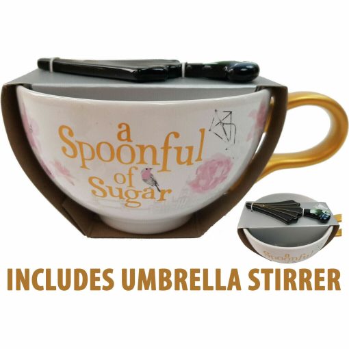 Disney-Store-Mary-Poppins-A-Spoonful-Of-Sugar-Tea-Cup-Parrot-Umbrella-Stirrer-2373 Disney Store Mary Poppins A Spoonful Of Sugar Tea Cup & Parrot Umbrella Stirrer