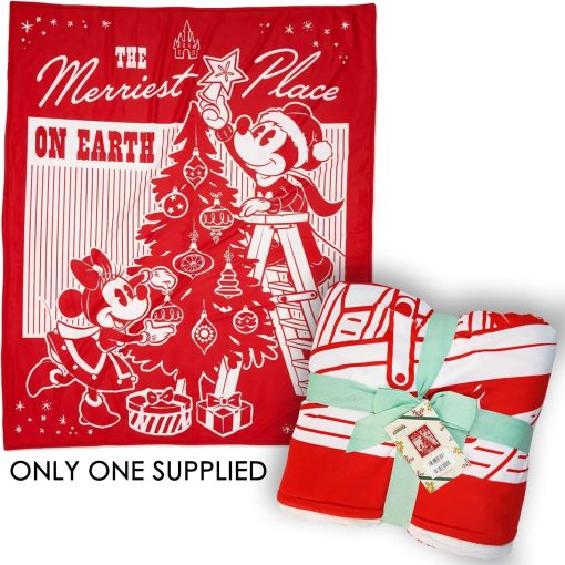 Disney-Store-Mickey-Minnie-Festive-Christmas-Throw-Blanket-3200 Disney Store Mickey & Minnie Festive Christmas Throw Blanket