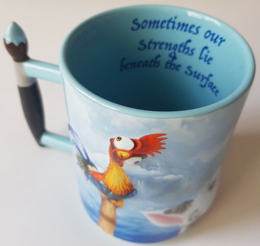 Disney Store Moana Hei Hei Pua Mug With Paintbrush Handle