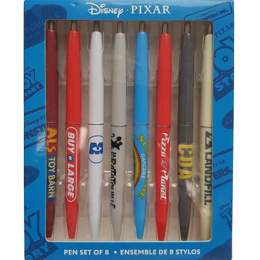 Disney-Store-Pixar-Boxed-Set-Of-8-Ball-Point-Pens-2503 Disney Store Pixar Boxed Set Of 8 Ball Point Pens
