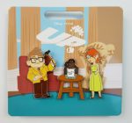 Disney Store Pixar Up Carl Ellie Paradise Falls Jar Moving Pin Trading Badge Set