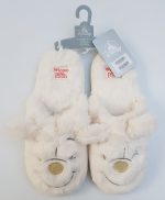 Disney Store Winnie The Pooh Cream Slip On Mules Slippers Adults