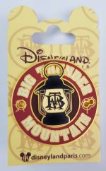 Disneyland Paris Big Thunder Mountain Lantern Logo Pin Trading Badge