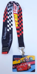 Disneyland Paris Cars Lightning Mcqueen Pin Trading Lanyard