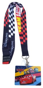Disneyland Paris Cars Lightning Mcqueen Pin Trading Lanyard
