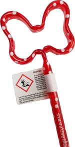 Disneyland Paris Disney Red Polka Dot Minnie Mouse Bow 3D Shaped Pen