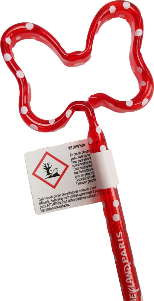 Disneyland Paris Disney Red Polka Dot Minnie Mouse Bow 3D Shaped Pen