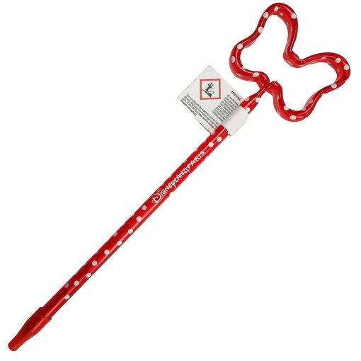 Disneyland Paris Disney Red Polka Dot Minnie Mouse Bow 3D Shaped Pen