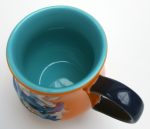 Disneyland Paris Lilo & Stitch Burst Shaped Orange Embossed Mug