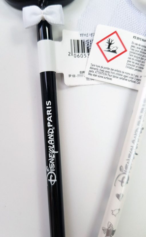 Disneyland Paris Mickey & Minnie Mouse Head Bride & Groom 3D Shaped Pens