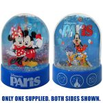 Disneyland Paris Mickey & Minnie Mouse Plastic Snowglobe
