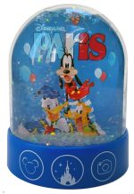 Disneyland Paris Mickey & Minnie Mouse Plastic Snowglobe