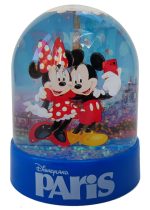 Disneyland Paris Mickey & Minnie Mouse Plastic Snowglobe