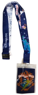Disneyland Paris Peter Pans Flight Pin Trading Lanyard & Wallet