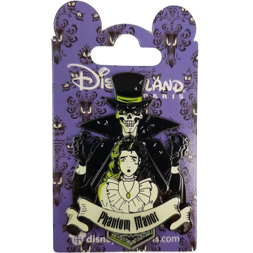 Disneyland Paris Phantom Manor Skeleton Bride Glow In The Dark Pin Trading Badge