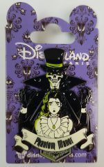 Disneyland Paris Phantom Manor Skeleton Bride Glow In The Dark Pin Trading Badge