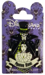 Disneyland Paris Phantom Manor Skeleton Bride Glow In The Dark Pin Trading Badge