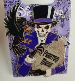 Disneyland Paris Phantom Manor Skeleton & Raven Pin Trading Badge