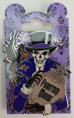 Disneyland Paris Phantom Manor Skeleton & Raven Pin Trading Badge