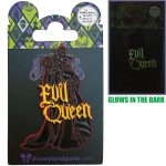 Disneyland Paris Snow White & The 7 Dwarfs Evil Queen Glow In The Dark Pin Trading Badge