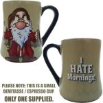 Disneyland Paris Snow White & The Seven Dwarfs Grumpy I Hate Mornings Demitasse Espresso Cup