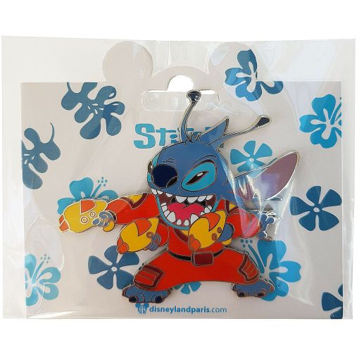 Disneyland Paris Stitch In Spacesuit With Guns Pin Trading Badge