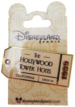 Disneyland Paris Tower Of Terror Luggage Tag Pin Trading Badge