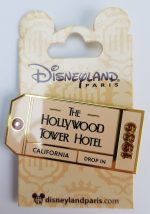 Disneyland Paris Tower Of Terror Luggage Tag Pin Trading Badge
