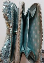 Loungefly Disney Parks Frozen Arendelle Purse Aqua Sequin Wallet