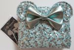Loungefly Disney Parks Frozen Arendelle Purse Aqua Sequin Wallet