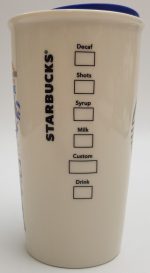 Starbucks Disney World Epcot Ceramic Travel Mug Tumbler 12oz With Splash Guard Lid