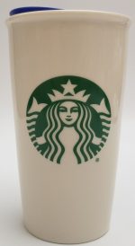Starbucks Disney World Epcot Ceramic Travel Mug Tumbler 12oz With Splash Guard Lid