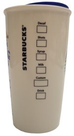 Starbucks Disney World Epcot Ceramic Travel Mug Tumbler 12oz With Splash Guard Lid