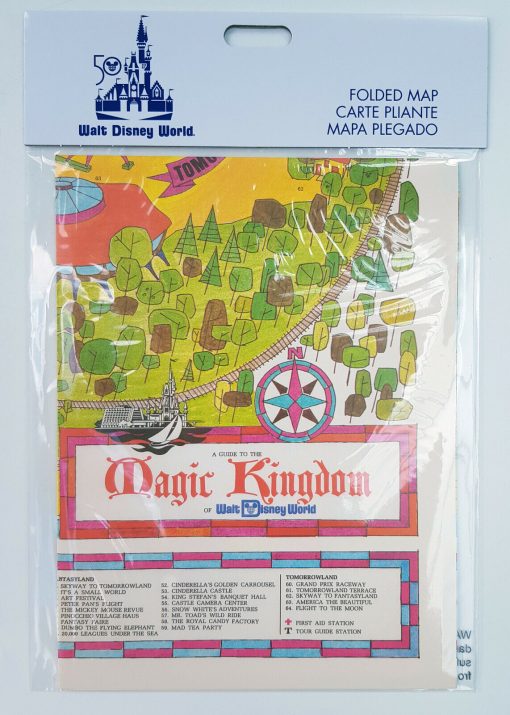 Walt Disney World Park Magic Kingdom Map 50th Anniversary Vault - Shop ...