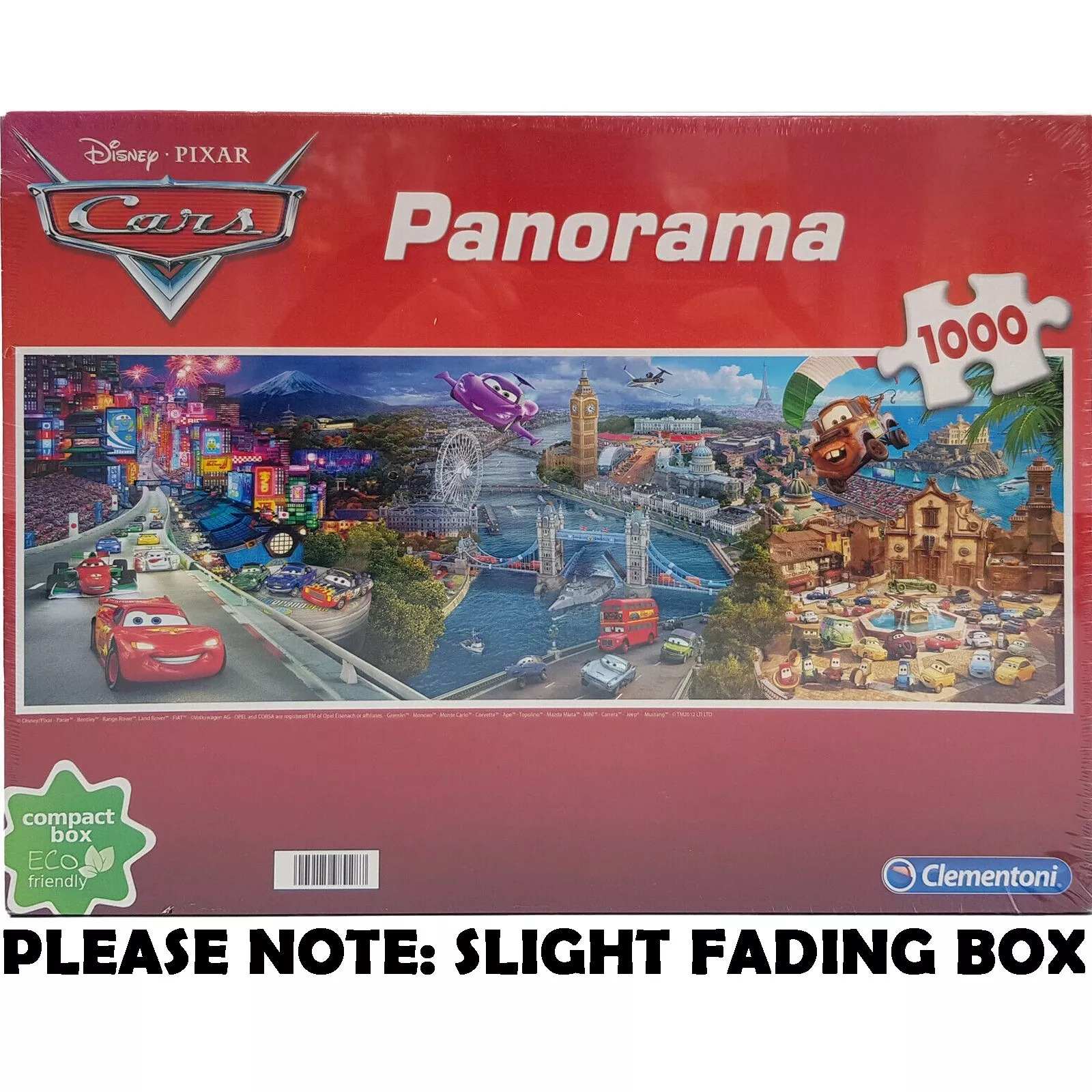 Clementoni Disney Pixar Cars Panorama 1000 Piece Jigsaw Puzzle 98928 ...
