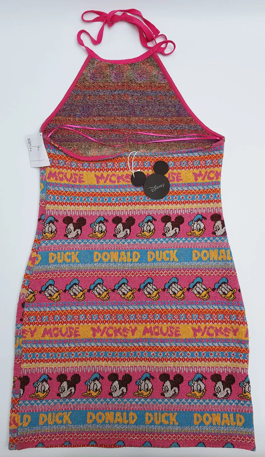 Zara Disney Mickey Mouse & Friends Short Stretch Knit Halterneck Bodycon Dress - Image 5