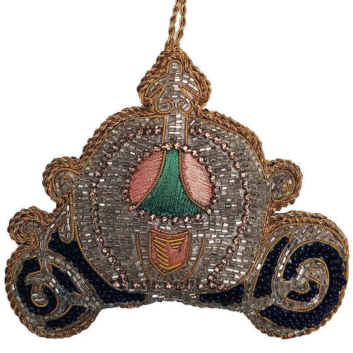 Disney_Store_Cinderella_Pumpkin_Coach_Beaded_Xmas_Tree_Ornament_Decoration_Felt-1