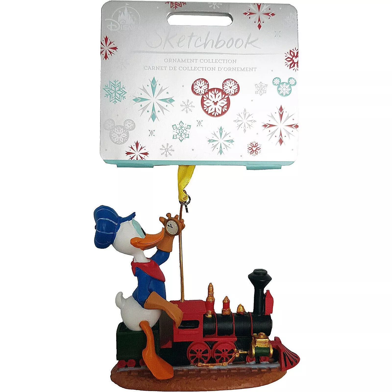 Disney Store Donald Duck Steam Train Driver Christmas Tree Decoration
